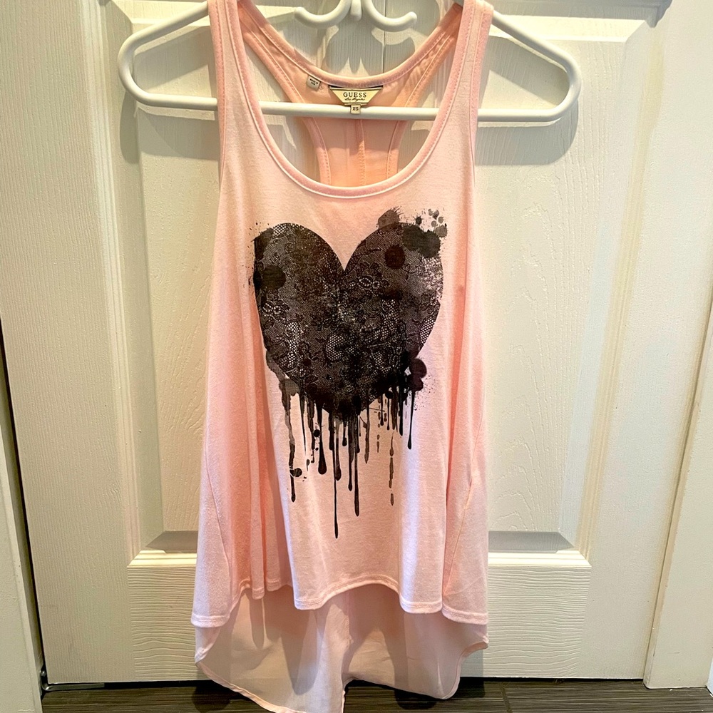 ⭐️3/$50 NWOT XS Guess High Low Split Back Layered Tank